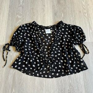 Princess Polly Sheer Tie Front Top